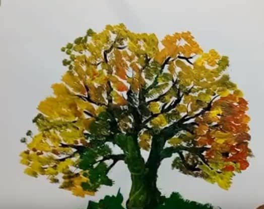 How to paint a tree Step by Step