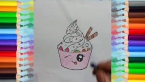 How to draw Draw cute cupcake