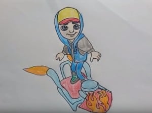 How to draw Jake from Subway surfers