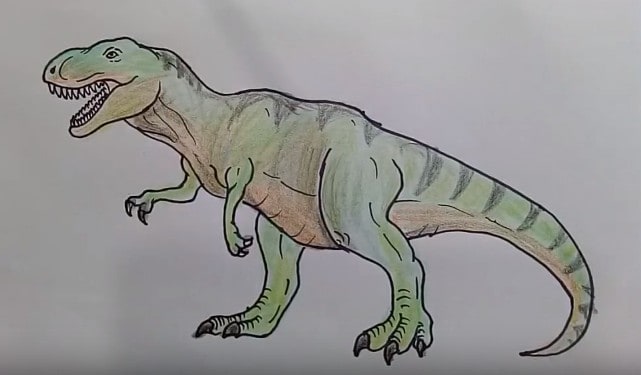 How to draw Tyrannosaurus Rex (T-Rex) | Step by step Drawing tutorials