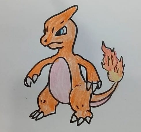 Pokemon drawing – How to draw charmeleon step by step
