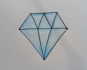 HOW TO DRAW A DIAMOND STEP BY STEP