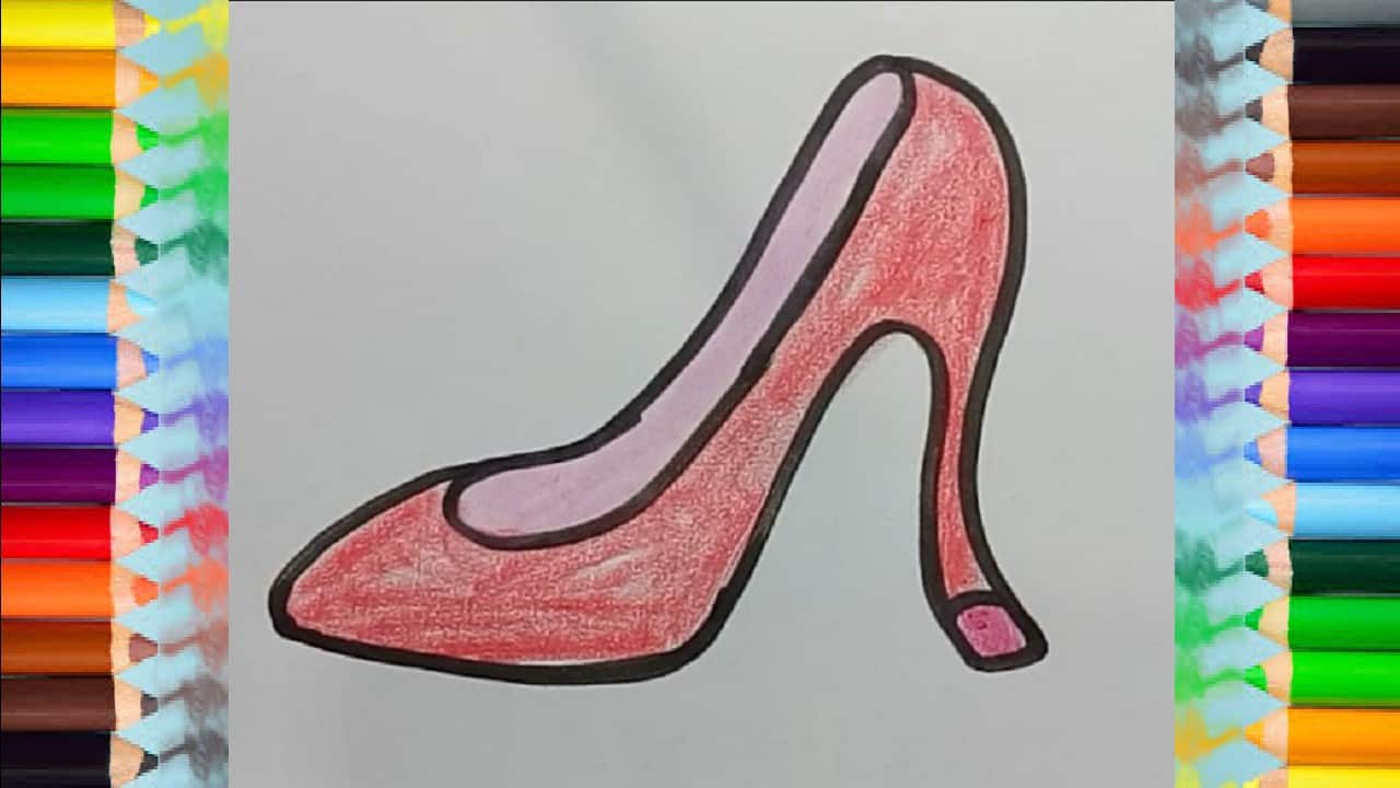 How to draw a high heel shoe | Step by step Drawing tutorials