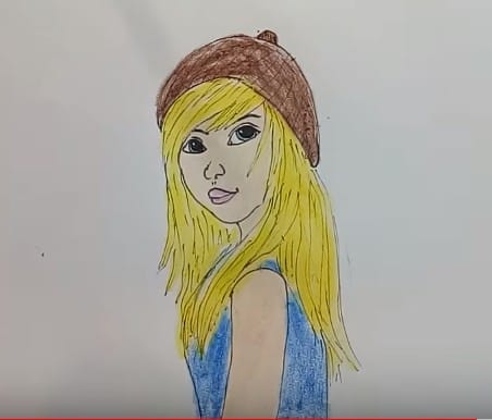 Girl cute Drawing – How to draw a cute Girl – Draw anime girl