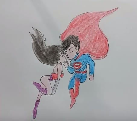 How to draw superman love | superman drawing