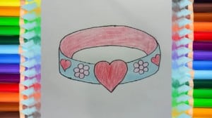 How to Draw Bracelet for Kids - Coloring Page for Kids with Colored Marker