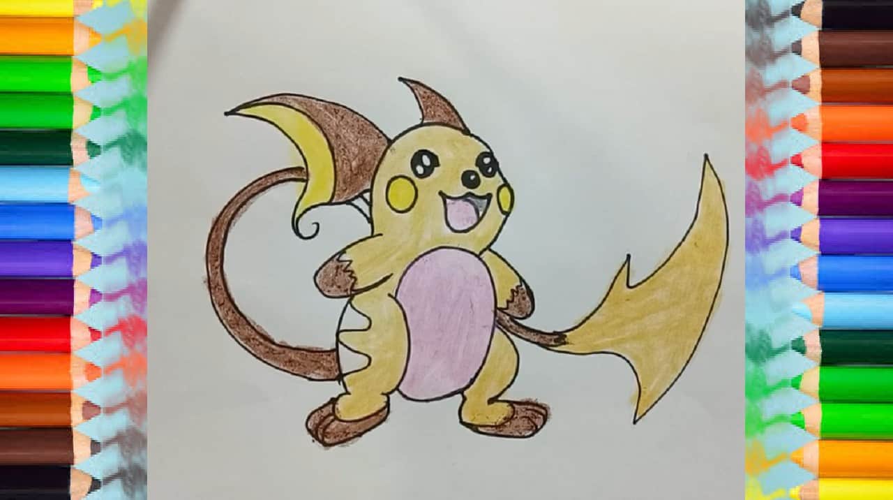 How to draw Raichu from Pokemon | Pokemon drawings