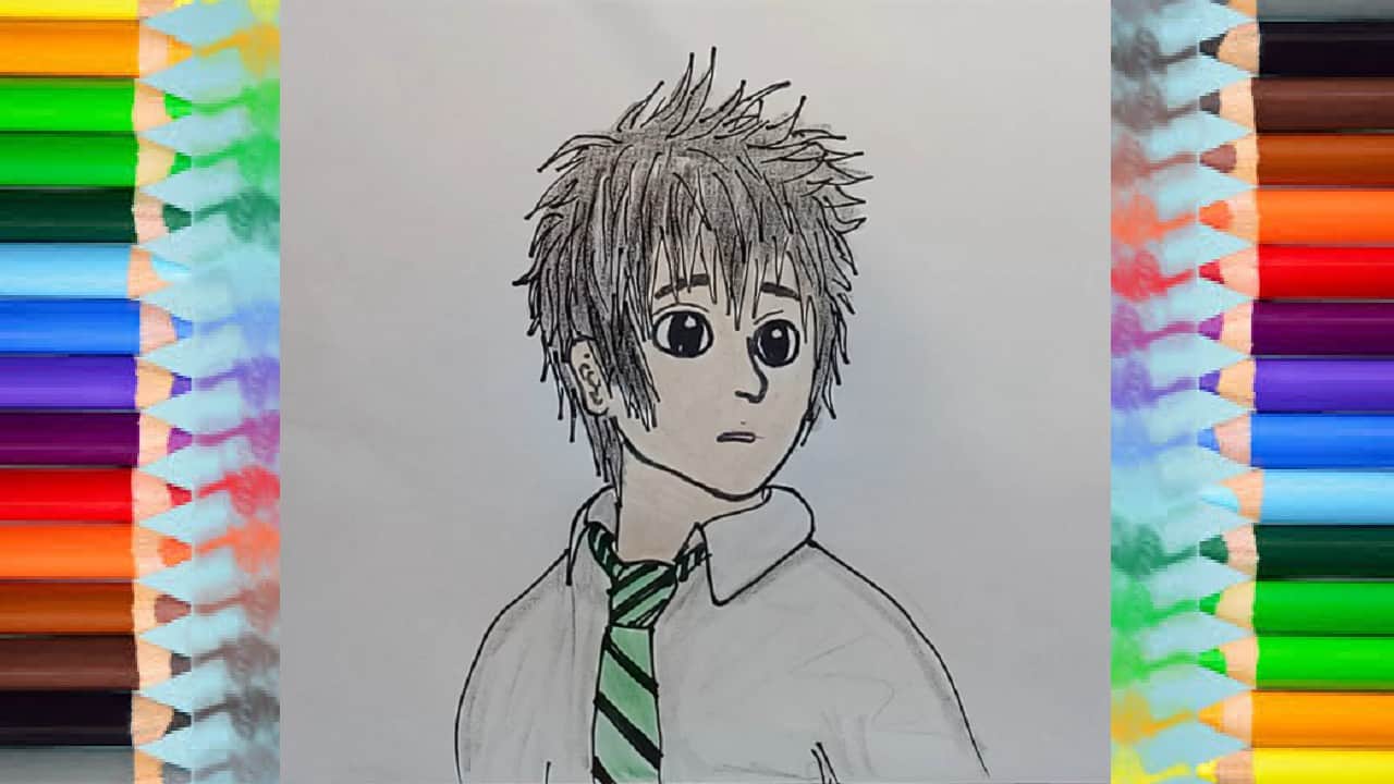 How to draw anime boy step by step | How to draw Taki