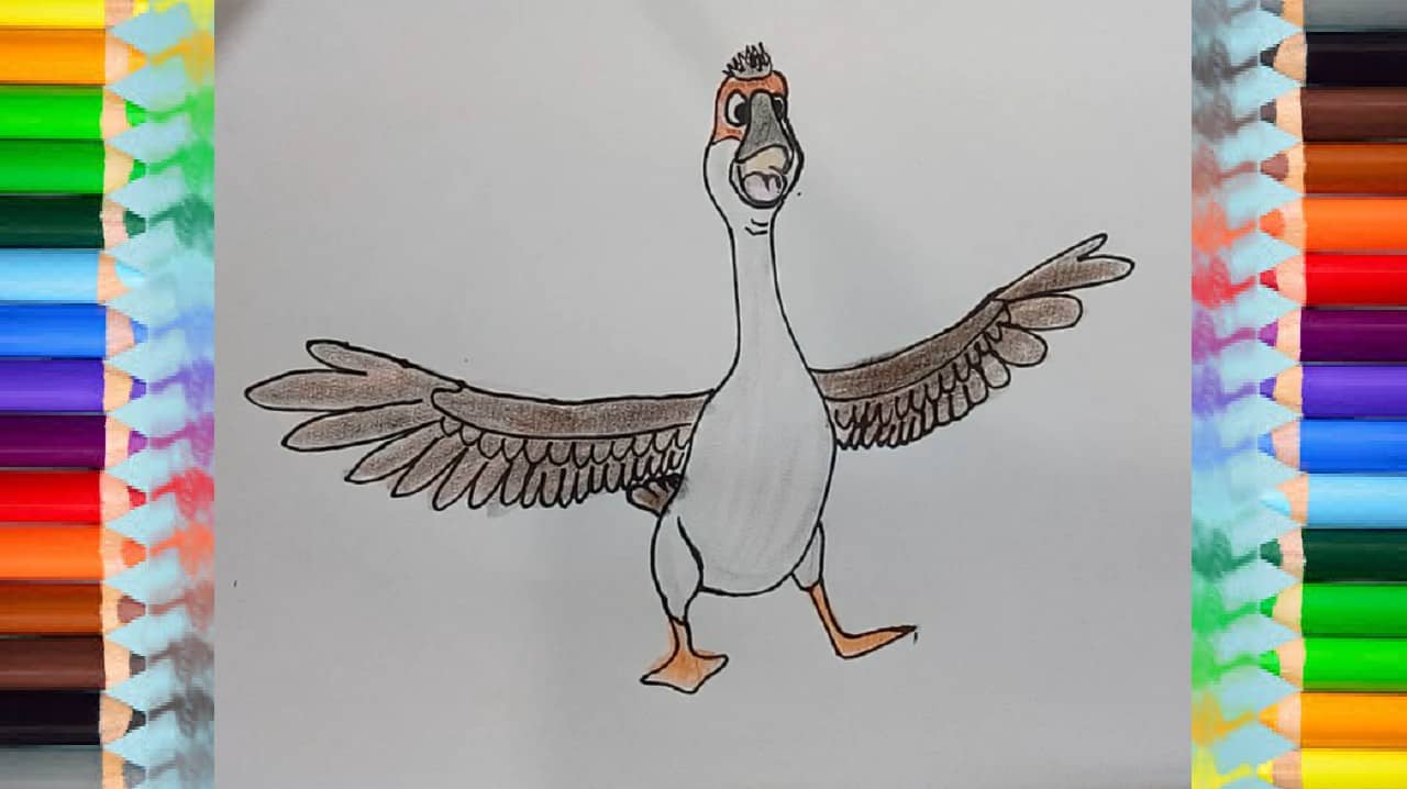 How to Draw Peng from Duck Duck Goose