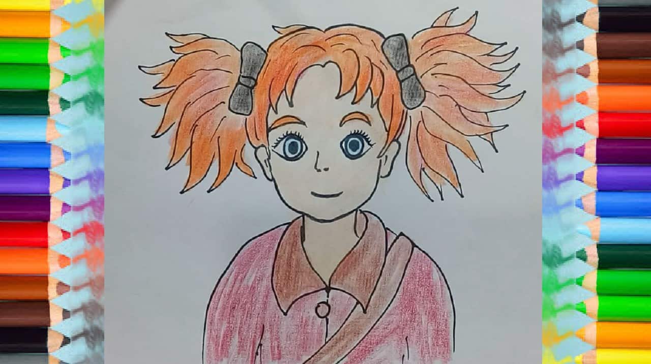 HOW TO DRAW MARY FROM MARY AND THE WITCH’S FLOWER Step by Step