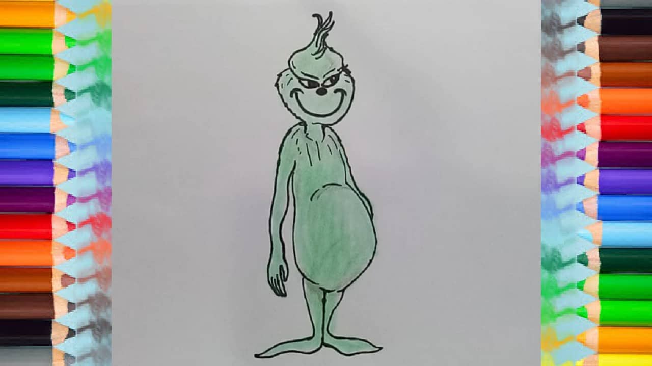 How to draw the Grinch Step by Step