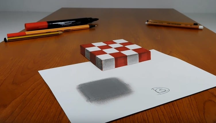 3D Trick Art on Paper | 3d drawing step by step