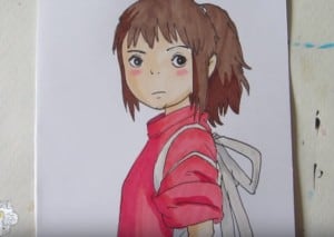 How to draw Chihiro from Spirited Away