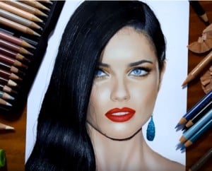 Adriana Lima drawing