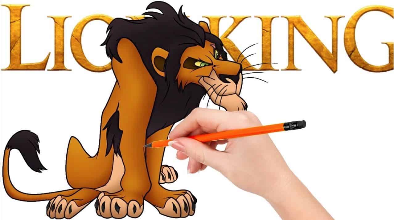 How to draw a Scar from the Lion king