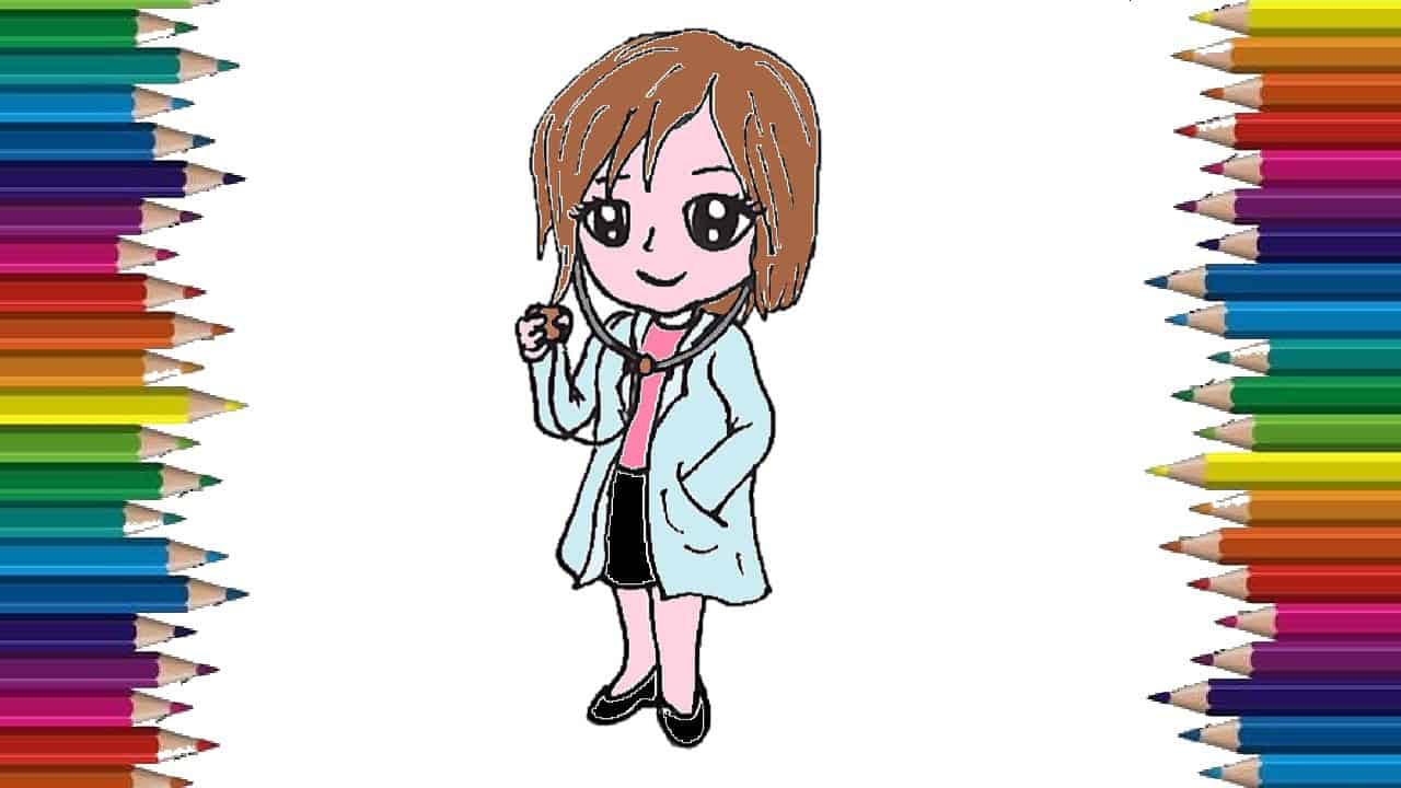 How to draw a Doctor cute and easy