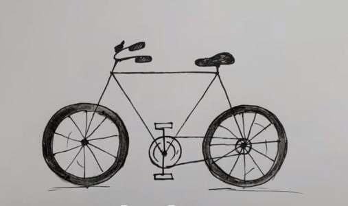 How to draw a bicycle easy step by step for kids – Easy drawings for kids