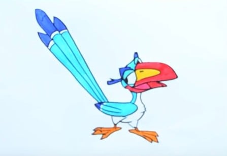 How to draw zazu from the lion king