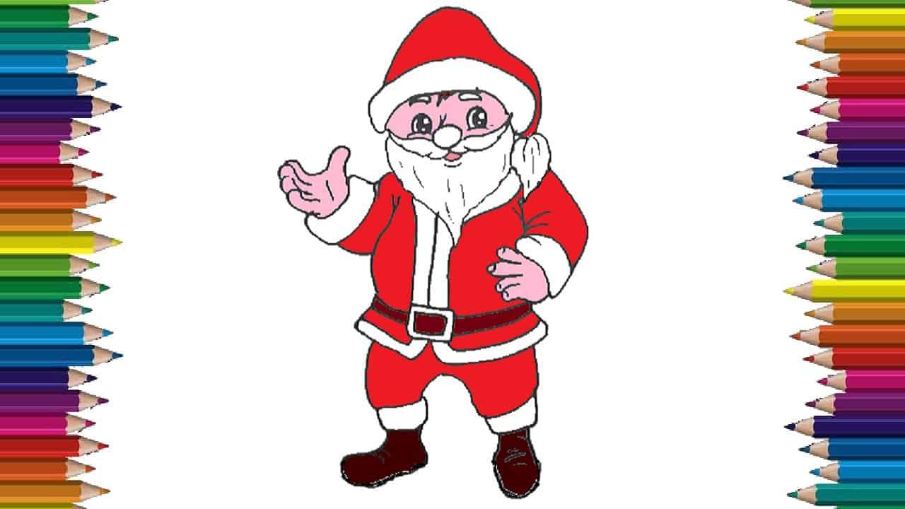 How to draw santa claus cute and easy step by step