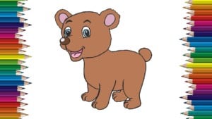How to draw a cute baby bear step by step - Aprende a dibujar un Oso bebe Kawaii