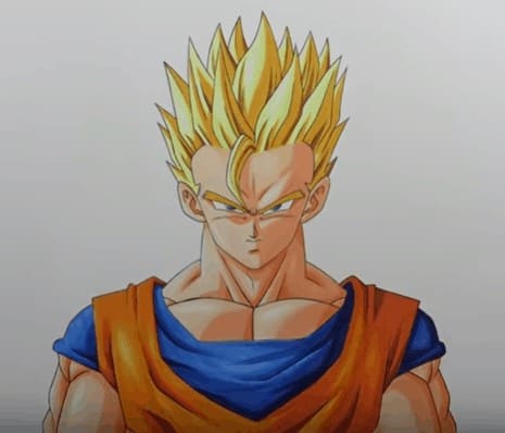 How To Draw Gohan Super Saiyan 2 step by step