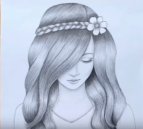 How to draw a beautiful girl with Pencil
