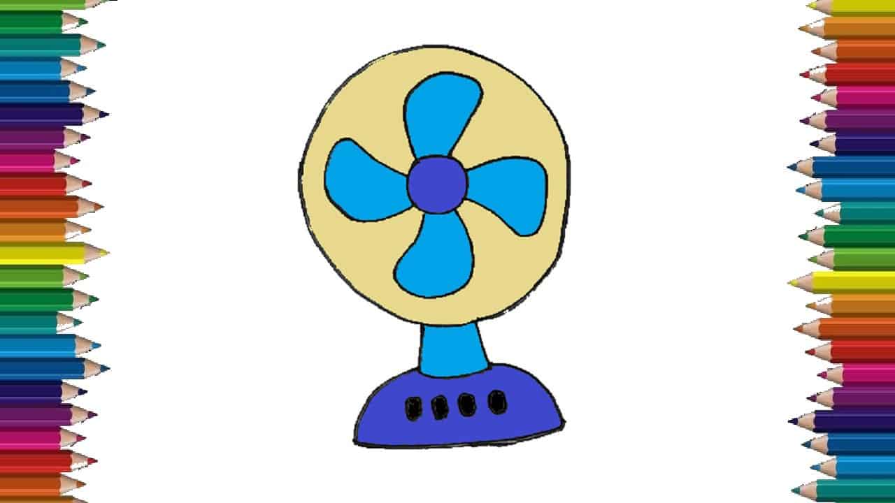 How to draw a fan easy for kids