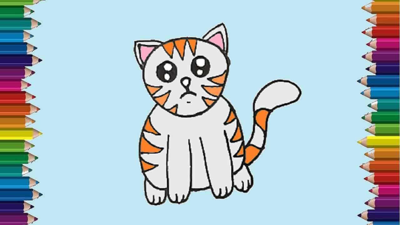 How to draw a cute kitten easy for beginners