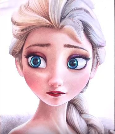How to draw Elsa (Snow Queen) from Frozen