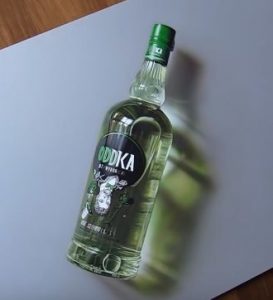 How to draw a Realistic bottle painted