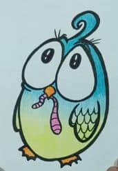 How to draw a bird cute and easy