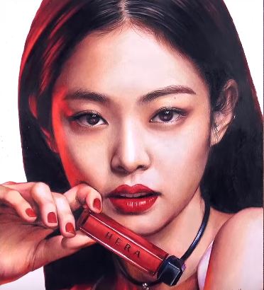 Jennie (Black Pink) drawing realistic
