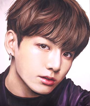 How to draw Jungkook from K-pop group BTS