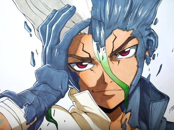 How to draw Senku From Doctor Stone