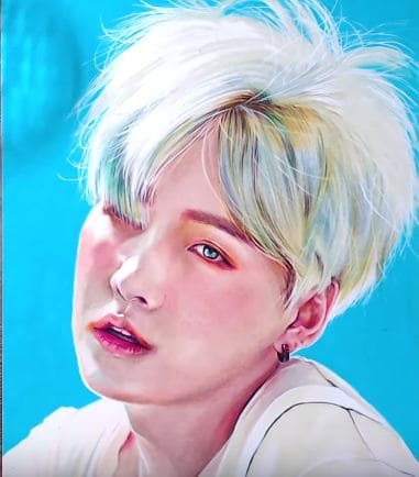 How to draw Suga from Kpop boy group BTS