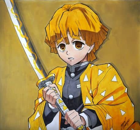 How to draw Zenitsu From Kimetsu no yaiba