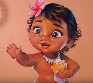 How To Draw Baby Moana From Disney’s Moana step by step
