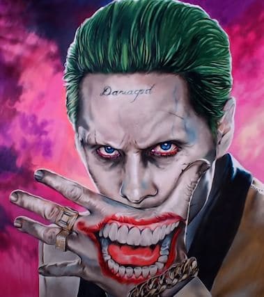 How to draw Joker(Jared Leto) from the movie Suicide Squad