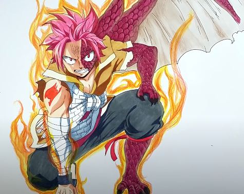 How to draw Natsu Transformation from Fairy Tail
