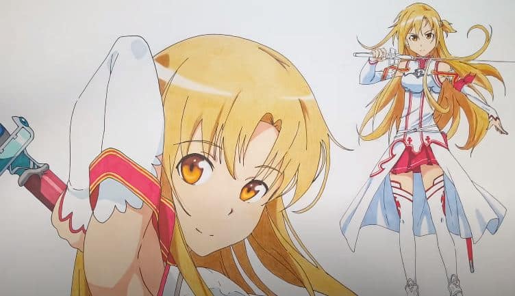 How to draw Asuna From Sword Art Online step by step