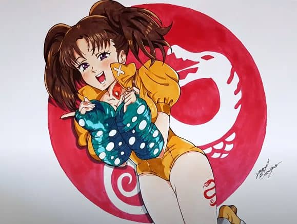 How to draw Diane From Nanatsu no taizai