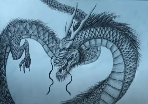 How to draw a chinese dragon step by step