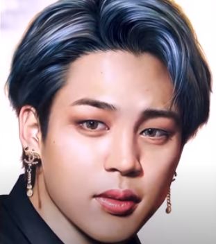 Jimin from the K-pop artist group BTS drawing