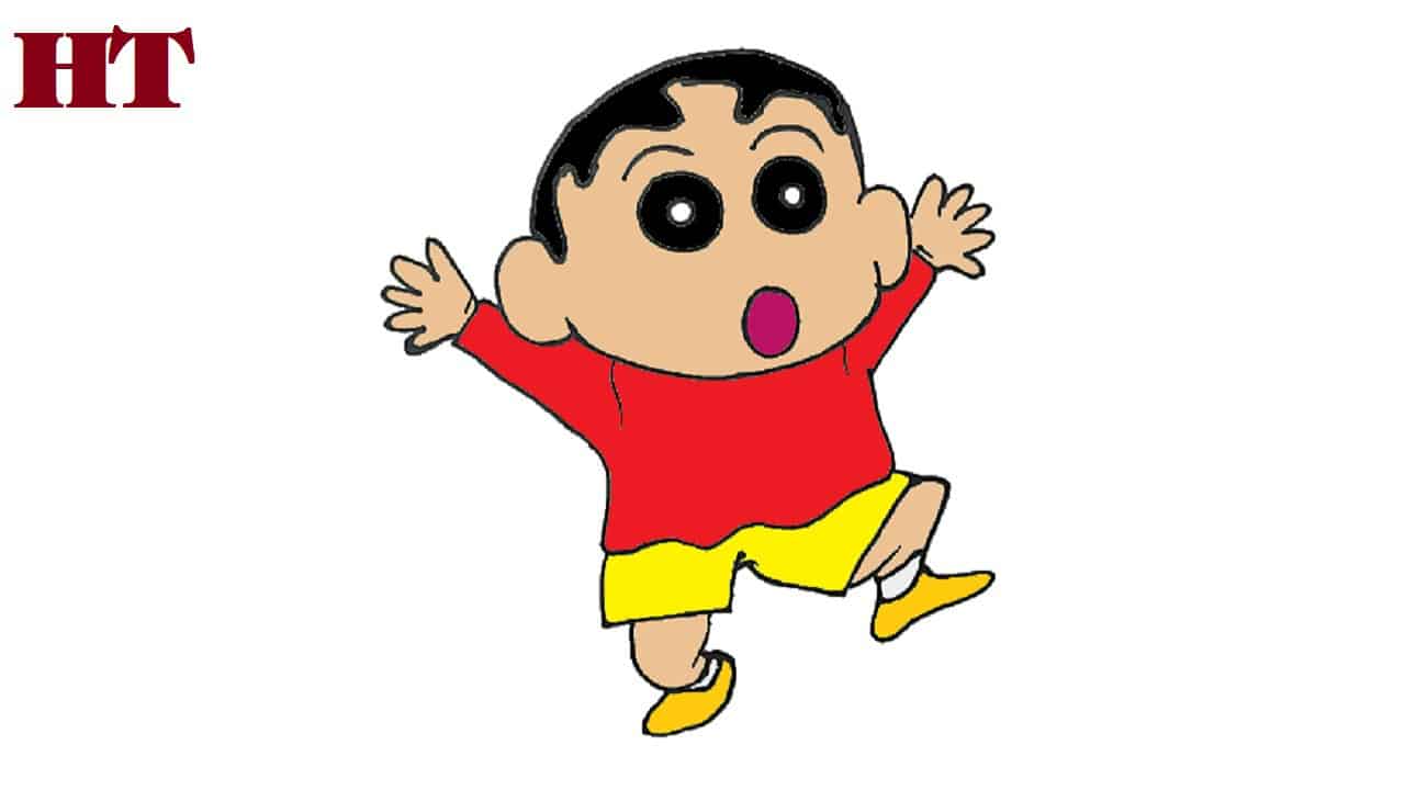 How to draw shin chan step by step