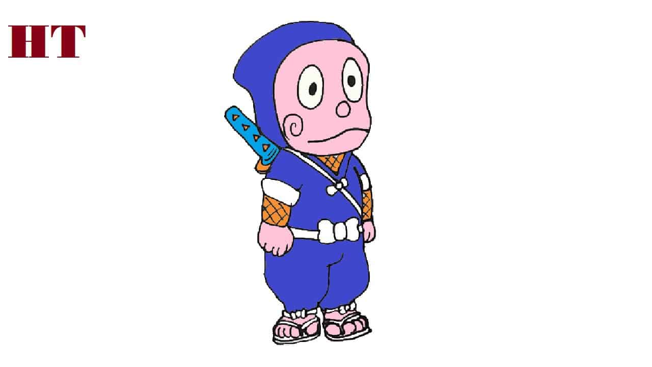 How to draw ninja hattori step by step