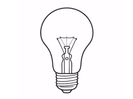 How to draw a light bulb easy for beginners