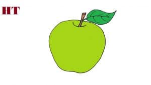 How to draw an Green Apple