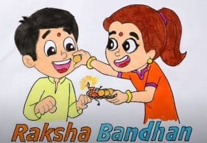 Raksha Bandhan drawing step by step