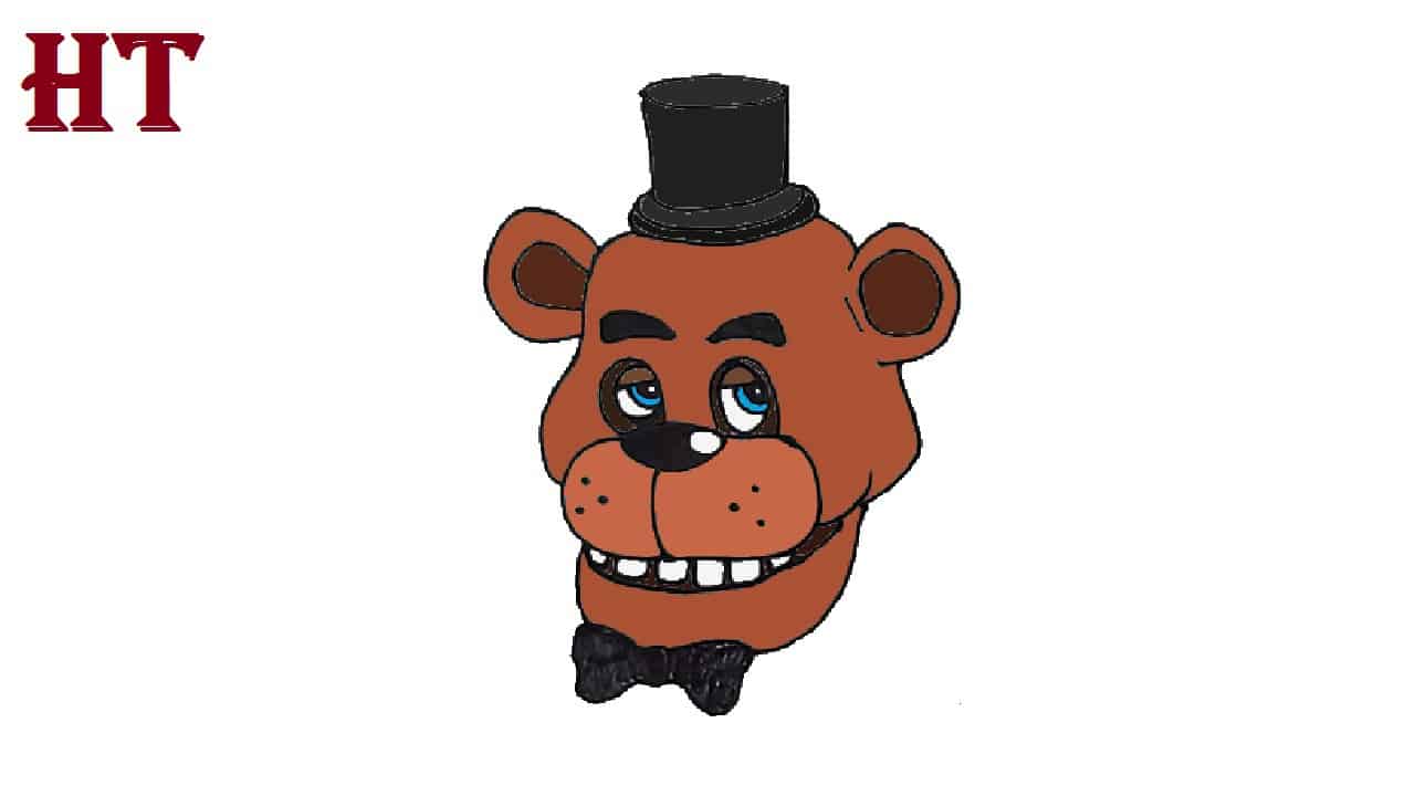 How to Draw Freddy Fazbear from Five Nights at Freddy’s step by step