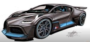 How to Draw a Bugatti Car Step by Step